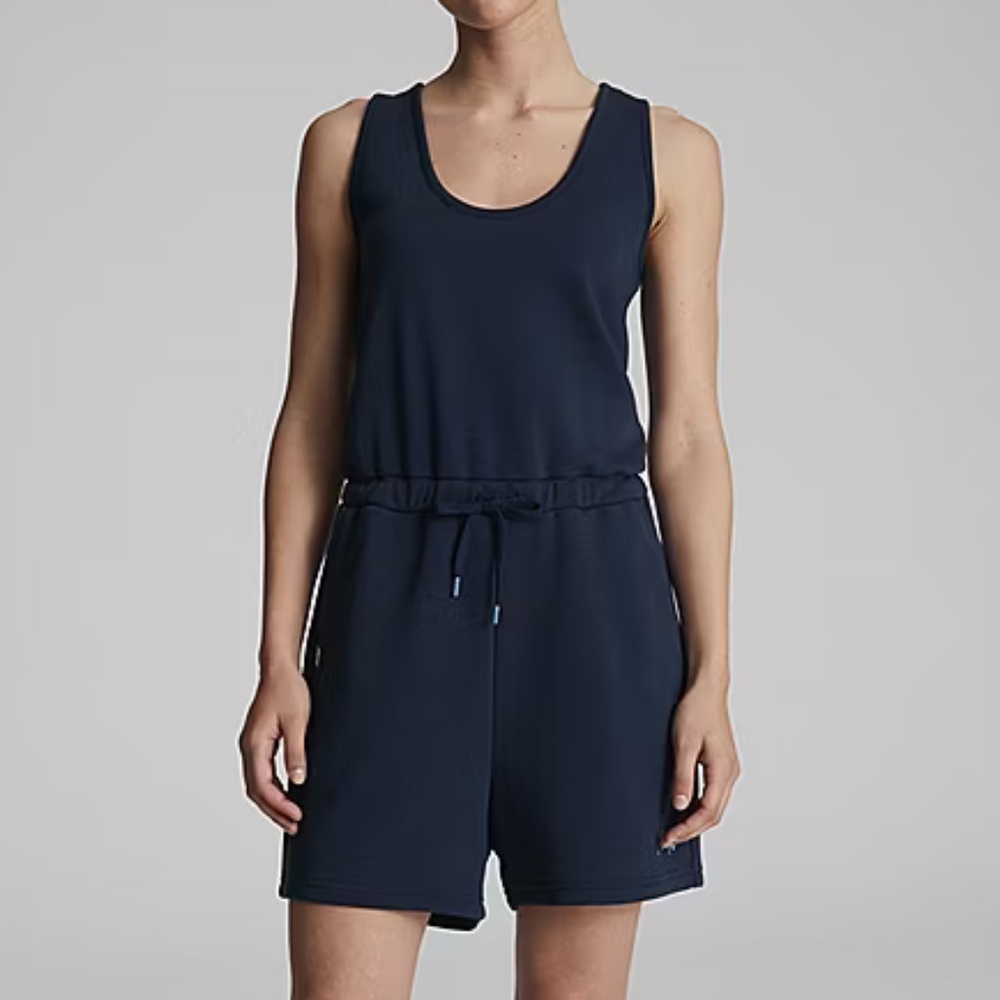 Puma - Shorts Romper M Navy Blue Sleeveless Activewear Lounge One Piece Pocket